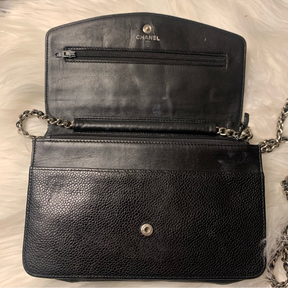 Chanel Black Caviar Timeless Wallet on Chain - Picture 8 of 15